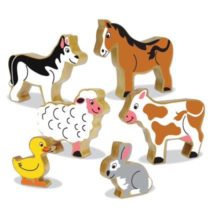 Wooden Block Farm Animals