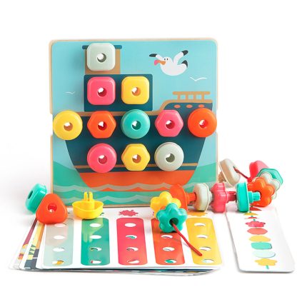 Fine Motor Skills Set - Lacing Stacking Peg Activity for Kids
